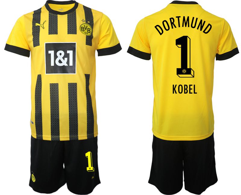 Men 2022-2023 Club Borussia Dortmund home yellow #1 Soccer Jersey